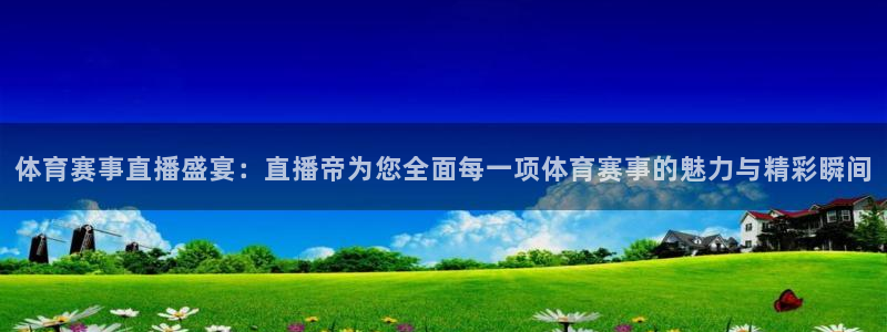 雨燕乐球直播：体育赛事直播盛宴：直播帝为您全面每一项体育赛事的魅力与精彩瞬间